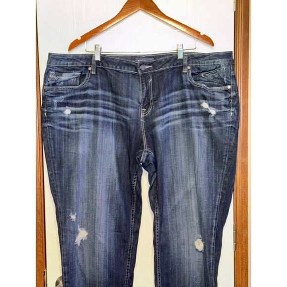 Vigoss The Boyfriend Rolled Up Skinny Distressed Jeans Size 24 - Picture 3 of 11
